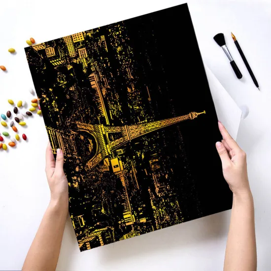 Gold Color Scratches Painting Teen Adult Scratches Art Paper Card DIY Magic Painting Pictures Kids Adult Graffiti Drawing Toys