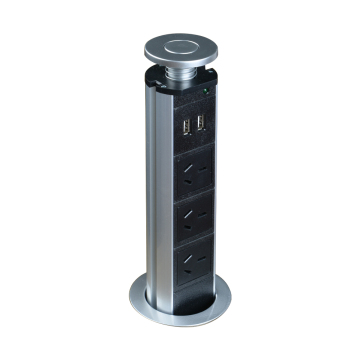 Popular Promotional Argentina Type 3 Ways with 2xUSB Hidden Desktop Power Socket