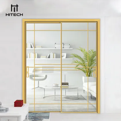 Hitech Australia Black Double Glazed Sliding Door - Low E Glass Soundproof Exterior Patio Aluminum Sliding Door