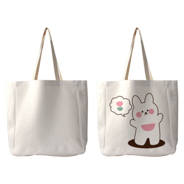 Wholesale Personalized Sublimation Tote Bags - Large Capacity Blank White Linen Bags