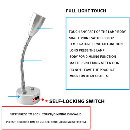 12-24V LED RV Light with USB Charging and Touch Switch