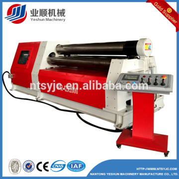 conical plate rollers machine with dual pinch W12-20x2000