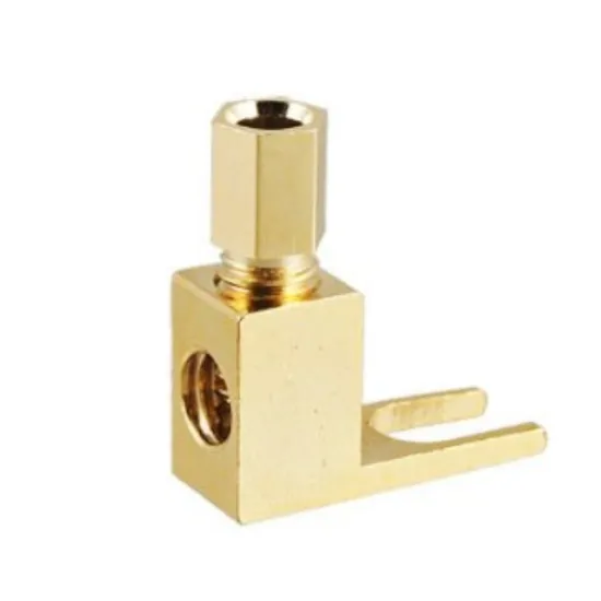 China Supplier High Quality Brass High Voltage Banana to Spade Adapter Plug Speaker Cable Connector