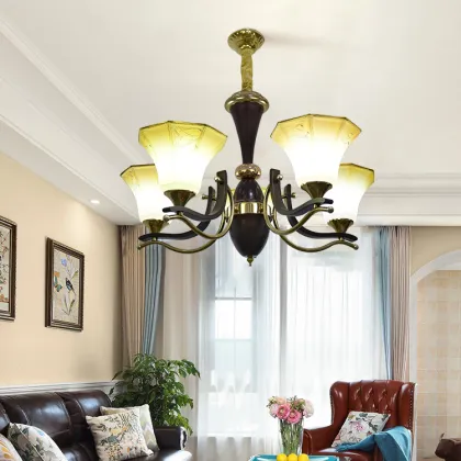 Modern Iron Industry Style Luxury Chandeliers for Living Room and Bedroom