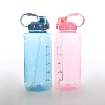 Botol air sukan 3L dengan jerami - botol kecergasan mudah alih