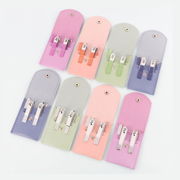 4pcs Multi -Color Portable Aço inoxidável Clipper de unhas Conjunto: Ear, Kit de colher de preparação - Ferramentas de manicure e pedicure para cuidados pessoais
