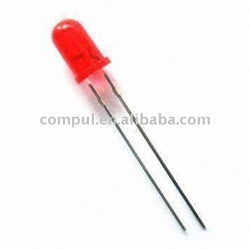 5mm Round Red LED Diode with 600mcd Luminous Intensity and 2.0 to 2.5V Forward Voltage