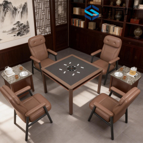 Стол для маджонга премиум-класса с отделкой каштан M560