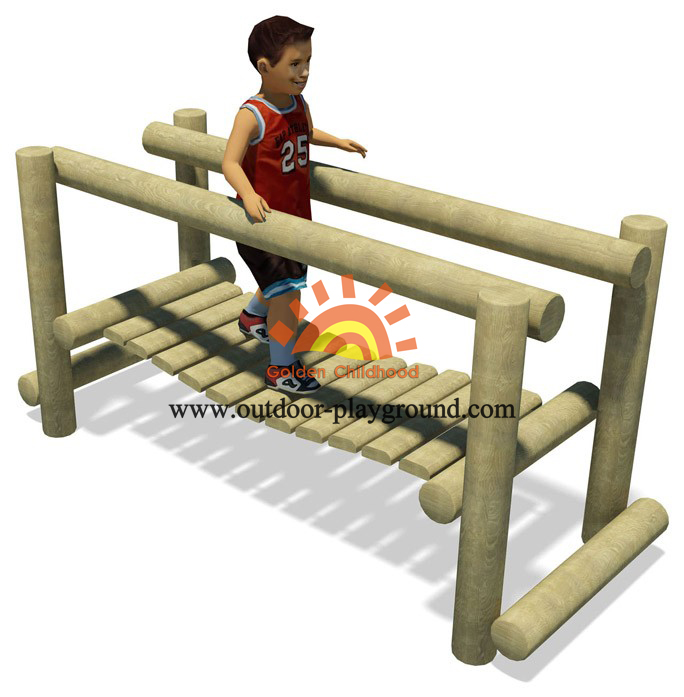 wooden holder balance bridge playground for kids