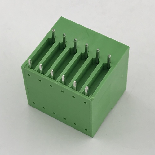 bent double layer male plug-in PCB terminal block