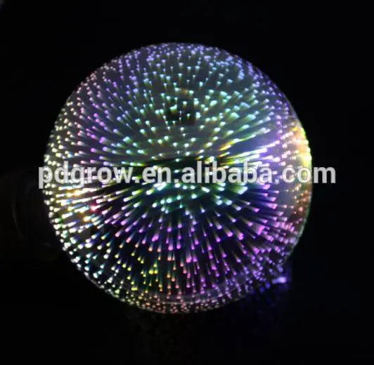2016 NEW 3.5W Flower Fireworks light G125/G40 3D led bulb