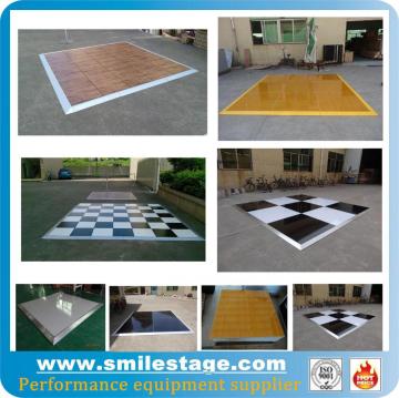 Removable High Gloss White Wooden Dance Floorings