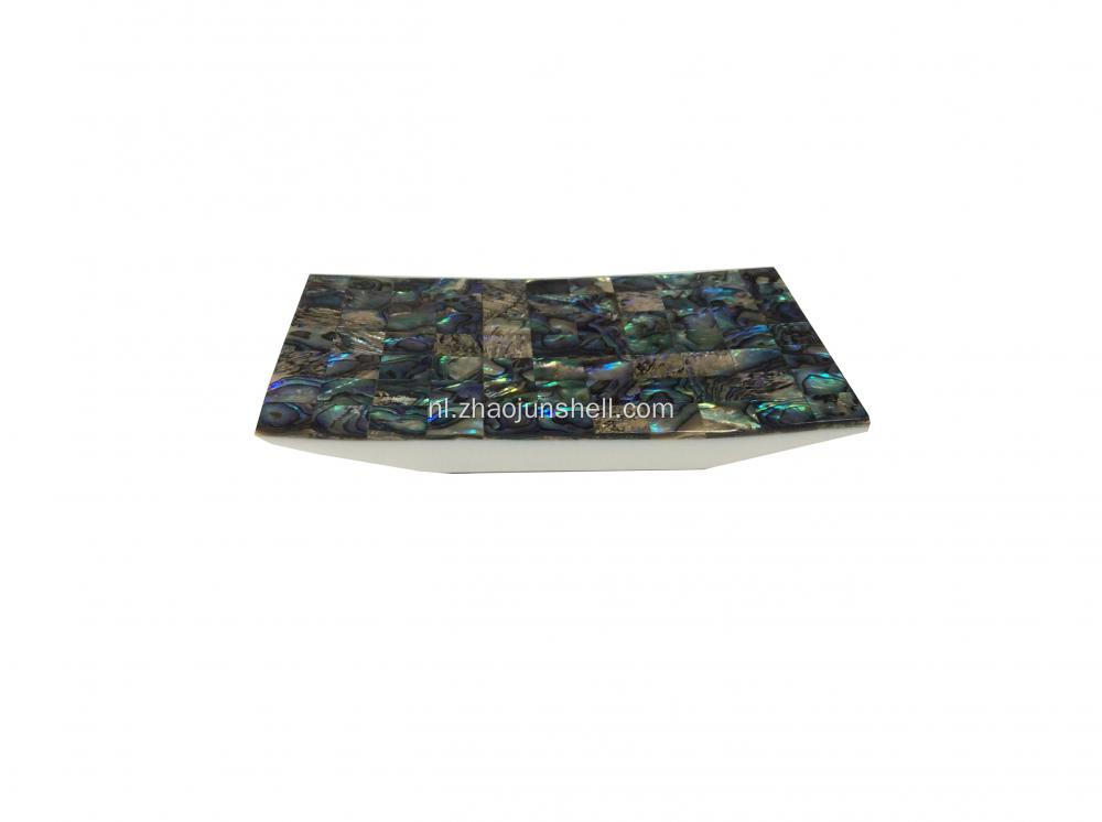 Handgemaakte Abalone schelp badkamer Hand handdoek lade