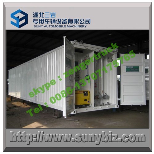 Movable refuel station 40 feet container within 55 m3 fuel storage tanker