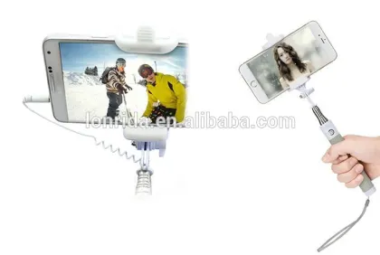 Newest Design Handheld Portable Fashion Colorful Wired Selfie Stick For Huawei Ascend