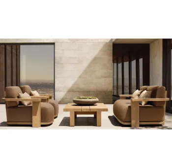 High Quality Teak Solid Wood Sofa Set for Courtyards and Gardens
