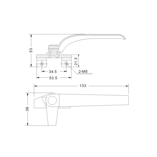 Manija de ventana abatible de aluminio de alta calidad