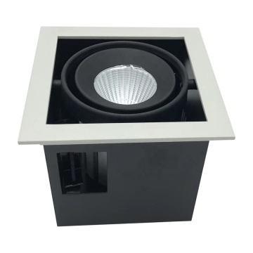 20W Single Grille Rectangular Ceiling Recessed Adjustable LED Downlight