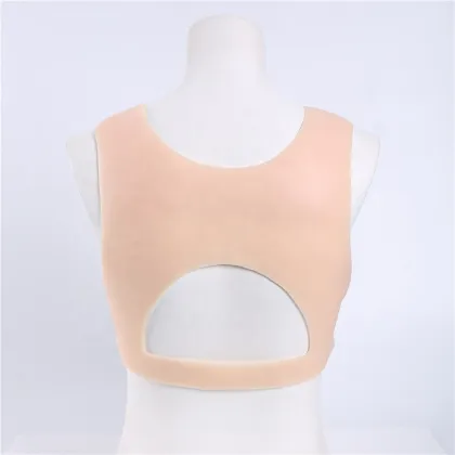 Realistic S Cup Inflatable Breast Forms for Crossdressers - Liquid Silicone Gel Filled