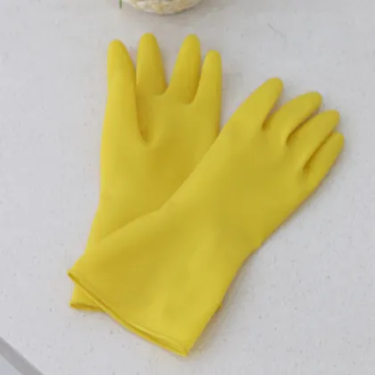 Wholesale Reusable Thick Leather & Rubber Gloves for Kitchen and Housework