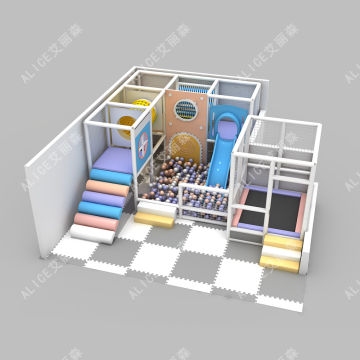 Kindermöbel &amp; Spielausrüstung: Kombination in Indoor -Spielplätzen, Ballpools, Folien und Bohrkombinationen in einer Softwarelösung