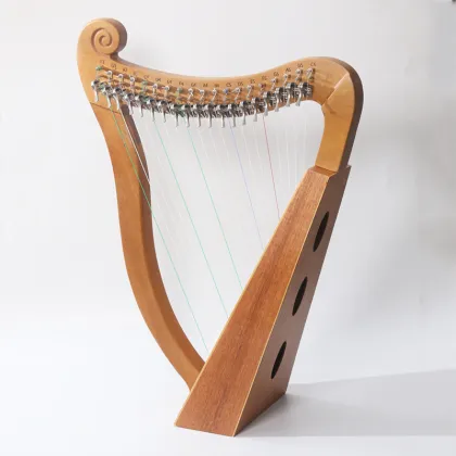 19 String and 15 String Lyre Harp Piano with Tuning Wrench - Solid Wooden Portable Harp Musical Instrument