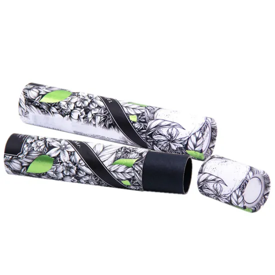 Customized color printing paper tube push-pull packaging