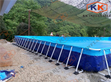 commercial metal rectangular frame pvc swimming pool