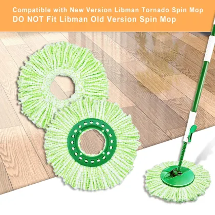 Reusable Microfiber Spin Mop Refill Head for Libman Tornado Spin Mop