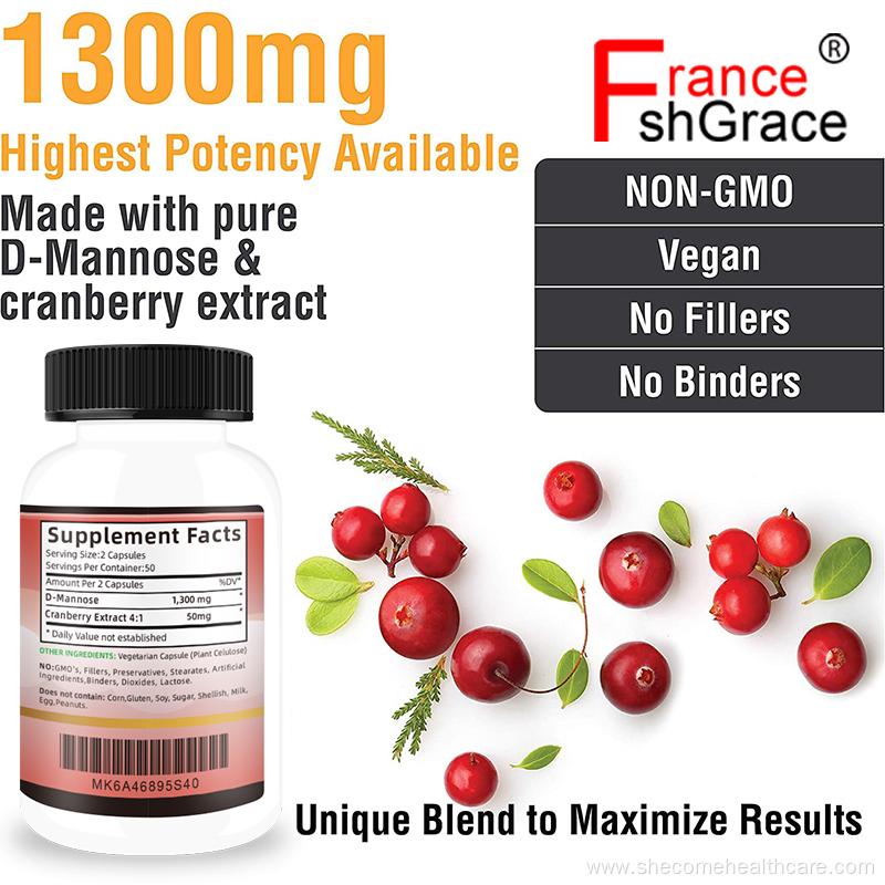 cranberry extract Urinary Tract Health D-Mannose capsules