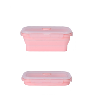 Almacenamiento determinado plegable de la comida de la fiambrera 4pcs del silicón