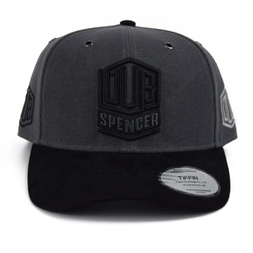 Personalized Metal Eyelet Cured Brim Snapback Caps with Rubber Patch and 3D Embroidery