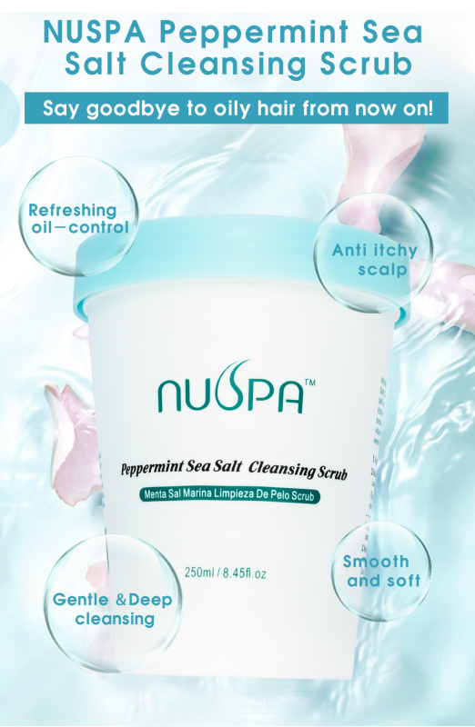 NUSPA Customized Organic Exfoliating Hair Care Wash Natural Deep-Cleansing Scalp Scrub