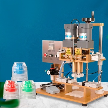 Semi-Automatic Desktop Capping Machine for Plastic Bottle Lids - Pump Head & Duckbill Lid Capper
