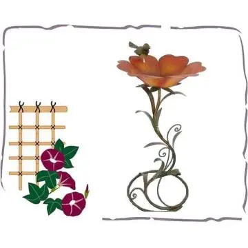 Outdoor standing metal bird baths