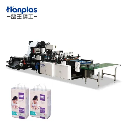 HP-DC HP-BS FN-ESR Hanplas Folded Drawing Tape Pampers Diaper Packaging Bag Making Machine