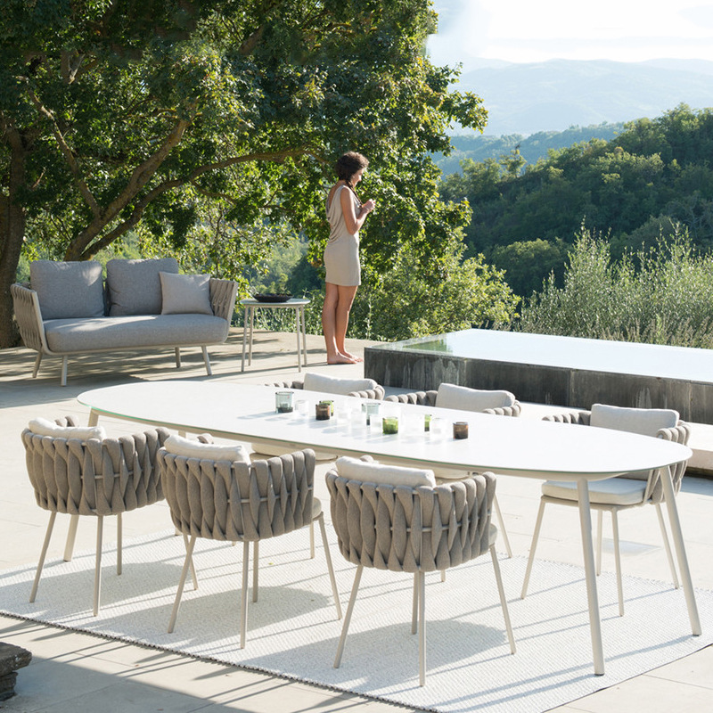 rattan dining table and chair set 4