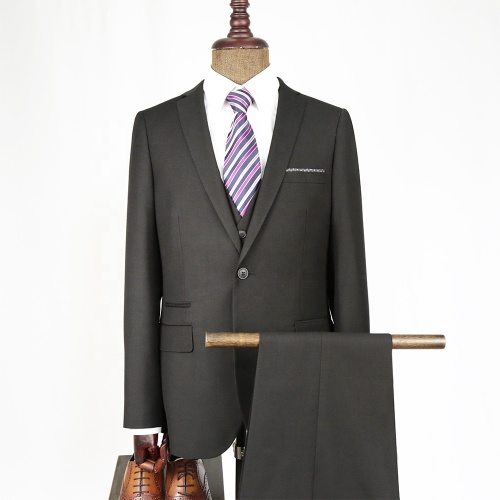 Modern Elegant Black Men's Wedding Suit Set