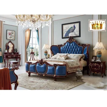 Arabic-Inspired Royal Luxury Bedroom Furniture - European Carved Style for Sale