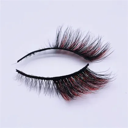 red mink cat eye lashes color cateye eyelashes