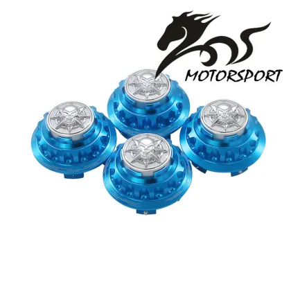 High Quality Skull Car Logo Chrome Wheel Hub Center Caps Cover