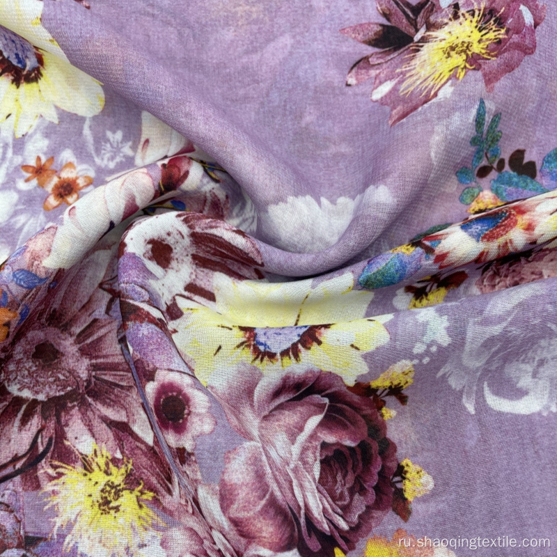 Цветочный принт мягкий штрих 100% полиэфир текстиль
