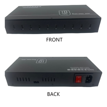 Penyesuai Kuasa Pintar Multi-Port 10-Port Type-C