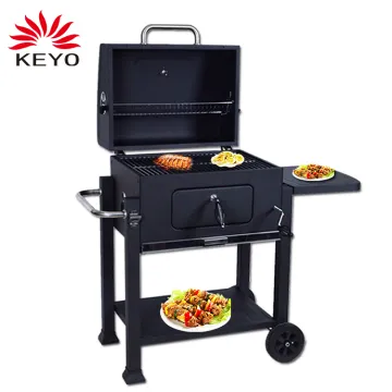 Parrilla Loger Con Carro Barbacoa Al Aire Libre Charcoal Grill Outdoor Bbq Smoker Grills With Side Table