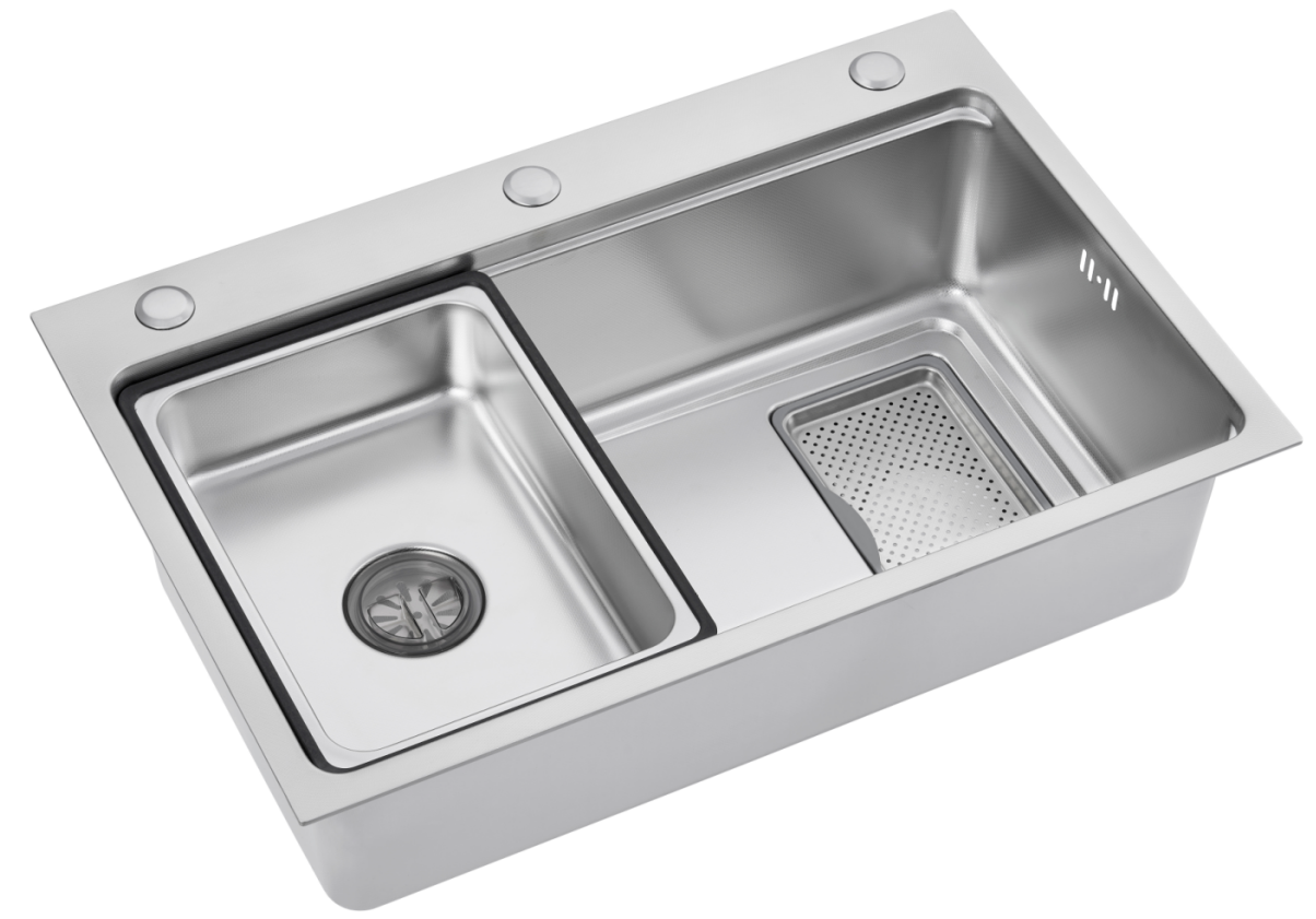 Chậu rửa đơn sâu với lớp hoàn thiện bền bỉ