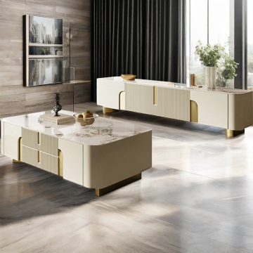 2023 Modern MDF Wooden TV Stand and Center Table Cabinets for Living Room Furniture