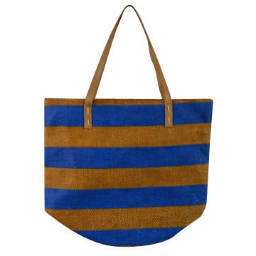 Straw Handbag, Roomy Interior, Made of Cotton/Polyester, Various Colors, Designs Available