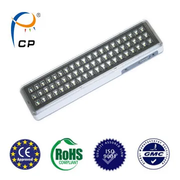 60LEDS 3hours emergency led lamp rechargeable Battery silver reflect