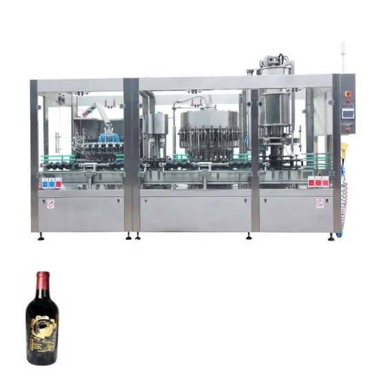 2000BPH Automatic Wine Glass Bottle Filling, Corking, and Labeling Machine Line