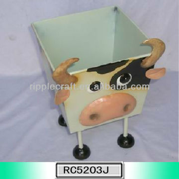New Arrival Metal Hot Milk Cow Garden Pot